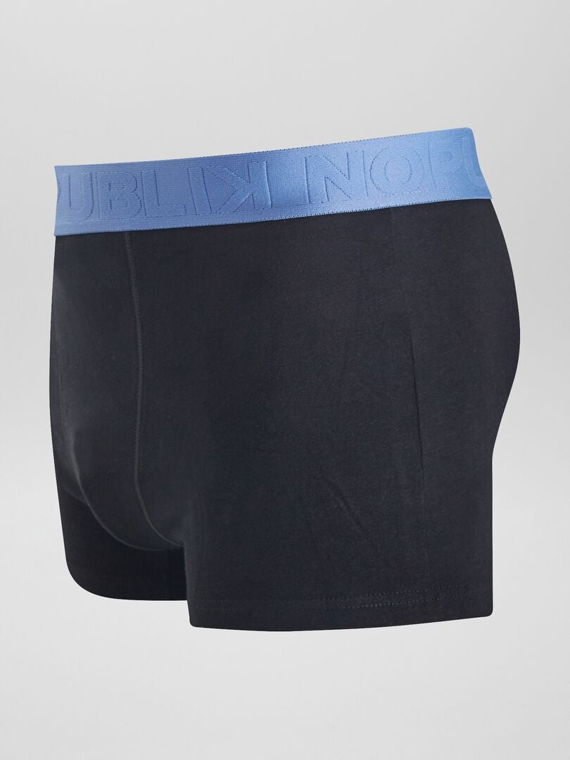 Conjunto de 3 calzoncillos bóxer 'No Publik' - NEGRO