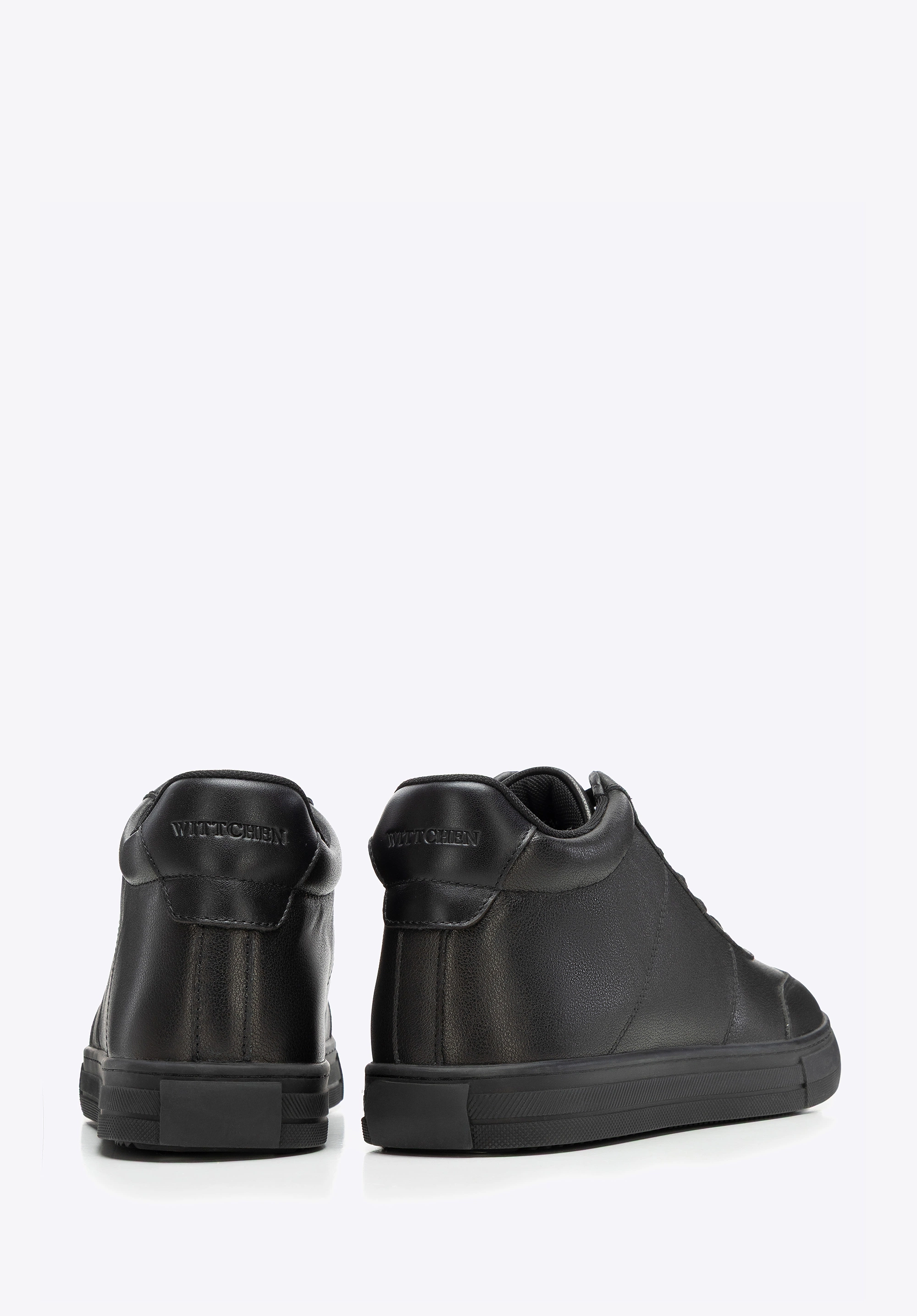 Męskie sneakersy z naturalnej skóry licowej czarne