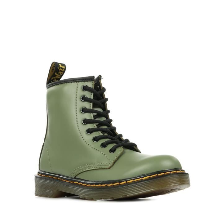 Laarzen - DR MARTENS - 1460 J - Softy T Leer - Ritssluiting aan de zijkant - Groen (Kinderen)
