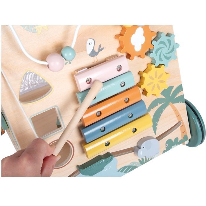 Loopstoel - Small Foot Company - Safari - 3 speeloppervlakken - Houten xylofoon - 12 maanden en ouder
