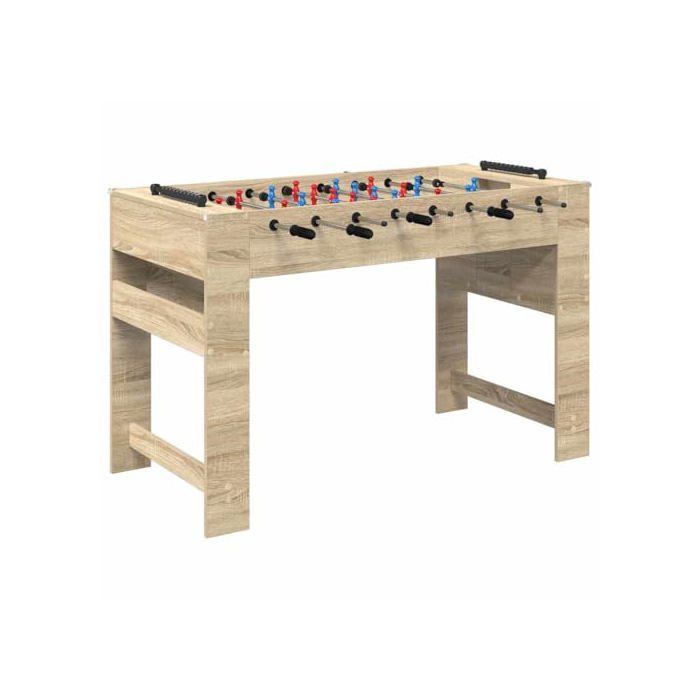 vidaXL Tafelvoetbaltafel van bewerkt hout - Sonoma Eiken - 125x60,5x80 cm - Antislip handgrepen - 22 spelers