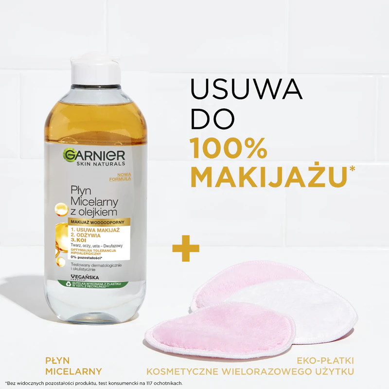 Água Micelar 3 em 1 Garnier Skin Naturals - água micelar bifásica 3 em 1