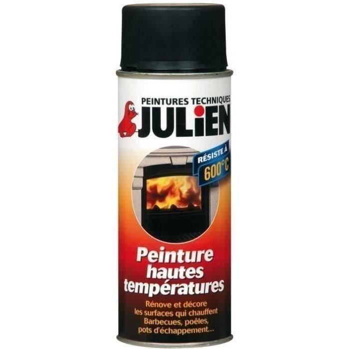 Tinta spray preta de alta temperatura Julien 400ml