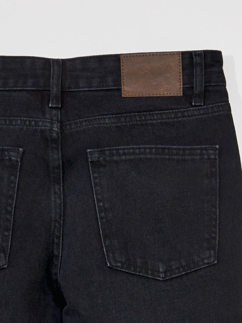 Calça jeans reta - tamanho 34 - cinza