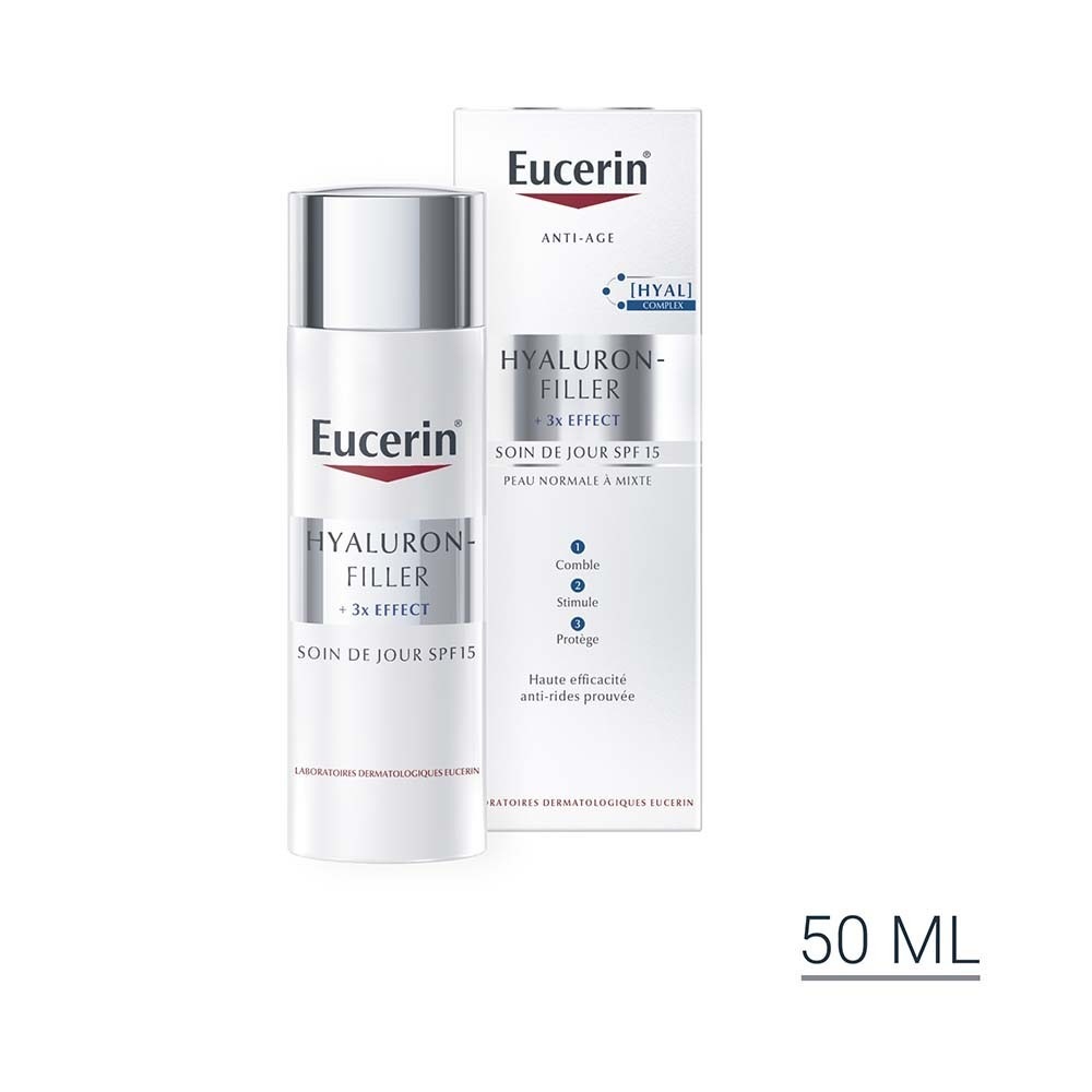 Eucerin HYALURON-FILLER + 3x EFFECT Soin de Jour SPF15 Peau Normale à Mixte