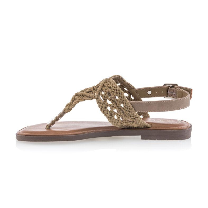 Brune sandaler med stringtruse til dame