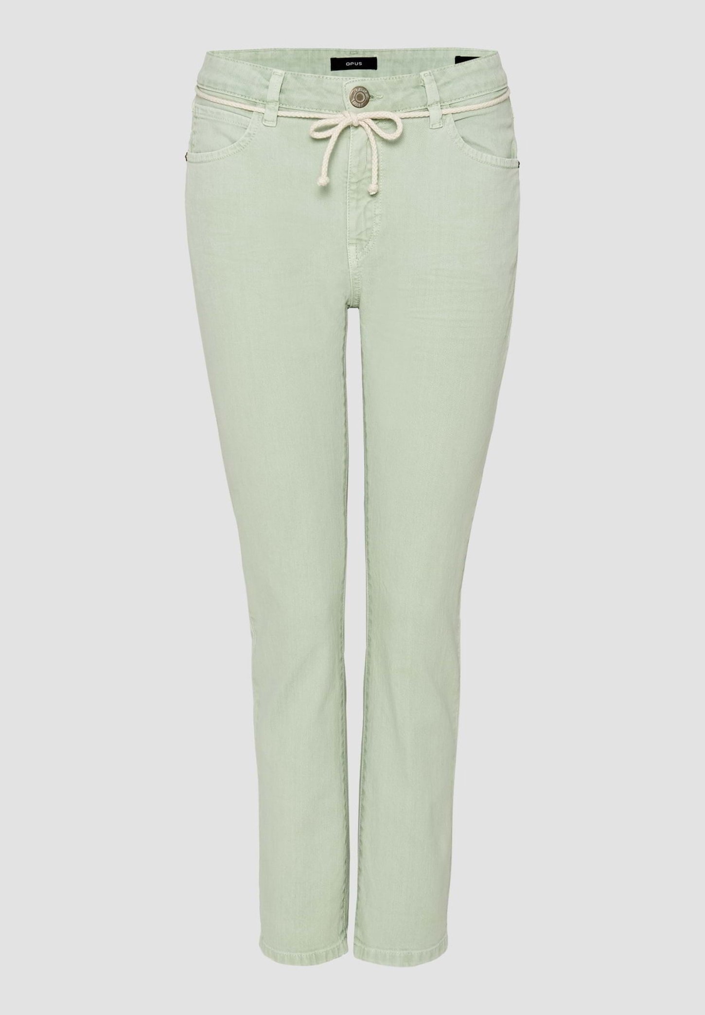 Jeans OPUS Slim fit - verde chiaro