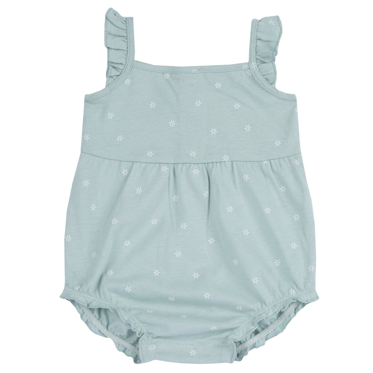 Groene babyoverall in romperstijl