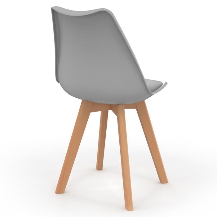 IDMARKET Set of 6 SARA Scandinavian dining chairs in pastel shades of pink, white, light grey (x2), and blue (x2)