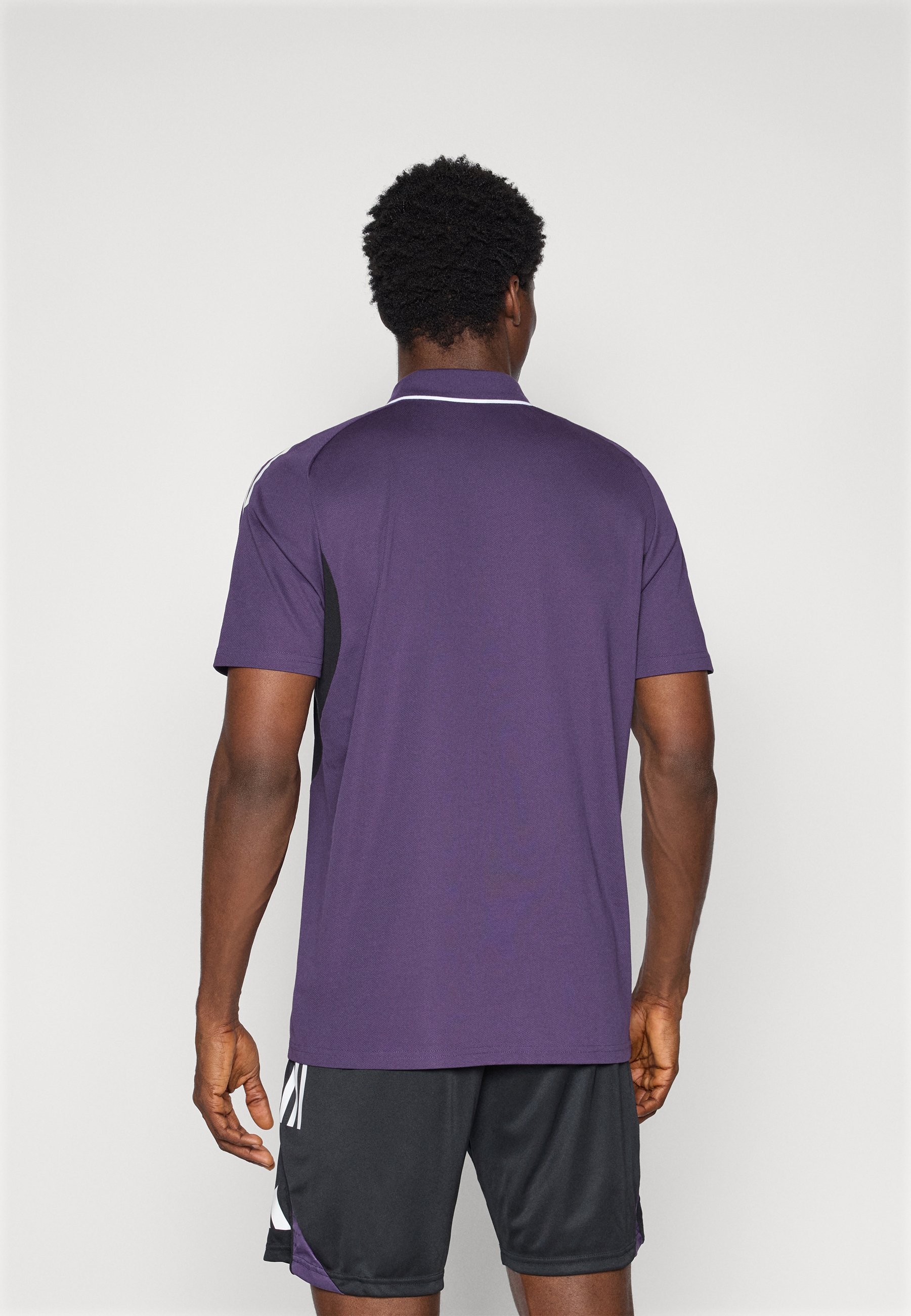 adidas Performance MUFC POLO - Vereinskleidung - Aurora Pflaume/Schwarz/Weiß