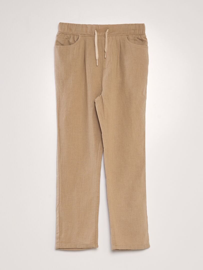 Linnen chino's - Beige