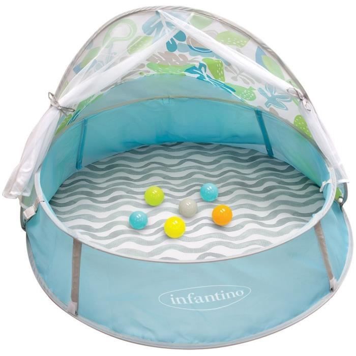 Aire de jeu évolutive à balles 3 en 1 avec canopy anti UV et moustiquaire - INFANTINO - 303127