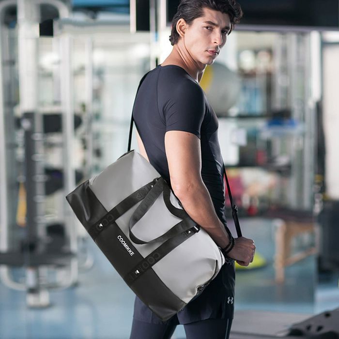 Ultralight Travel Bags, Large Sports Bags for Men and Women, Fitness Totes, Handbags, Weekend Backpacks, Gray