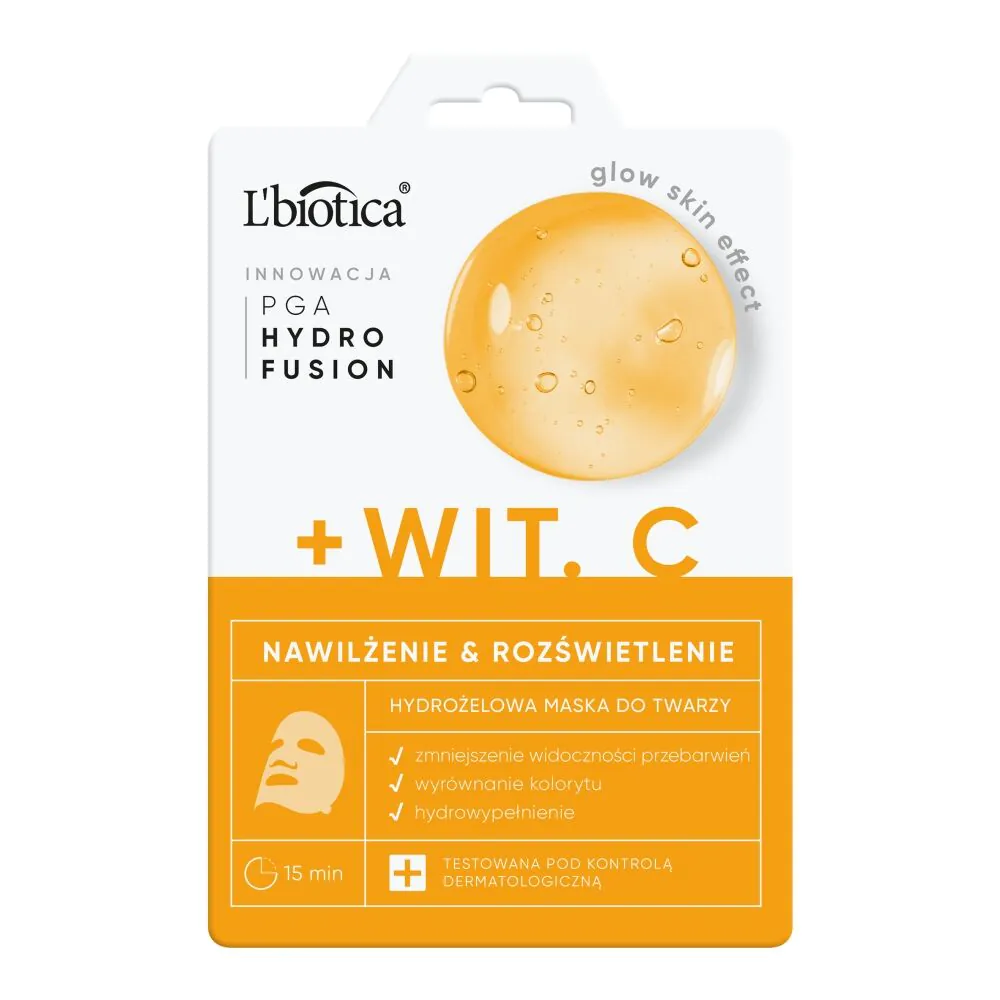 L'biotica Hydro Fusion Hydrożelowa Maska do twarzy z Witaminą C