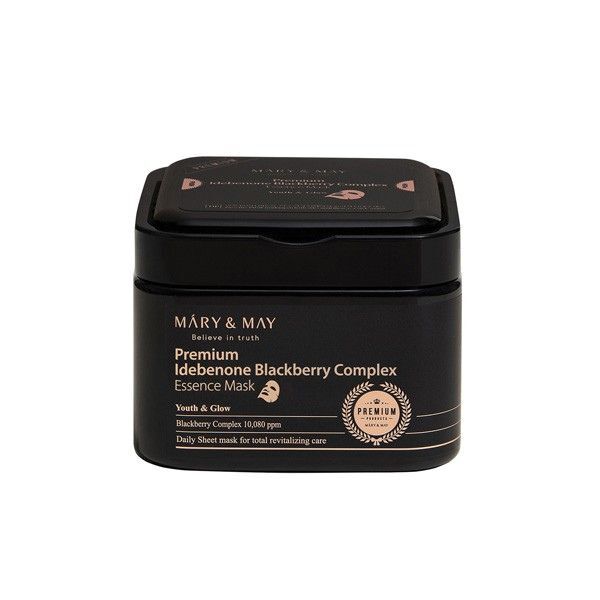 MARY & MAY Maschera all'essenza con complesso di Idebenone e Mora