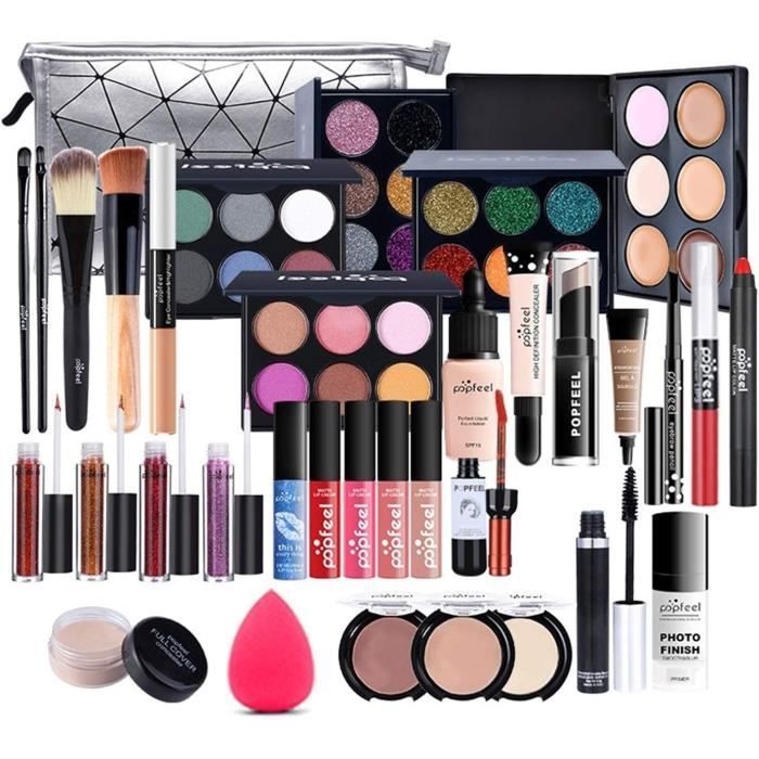Set trucco - ZGEER - 37 pezzi - Multicolore - Kit da viaggio - Regalo ideale