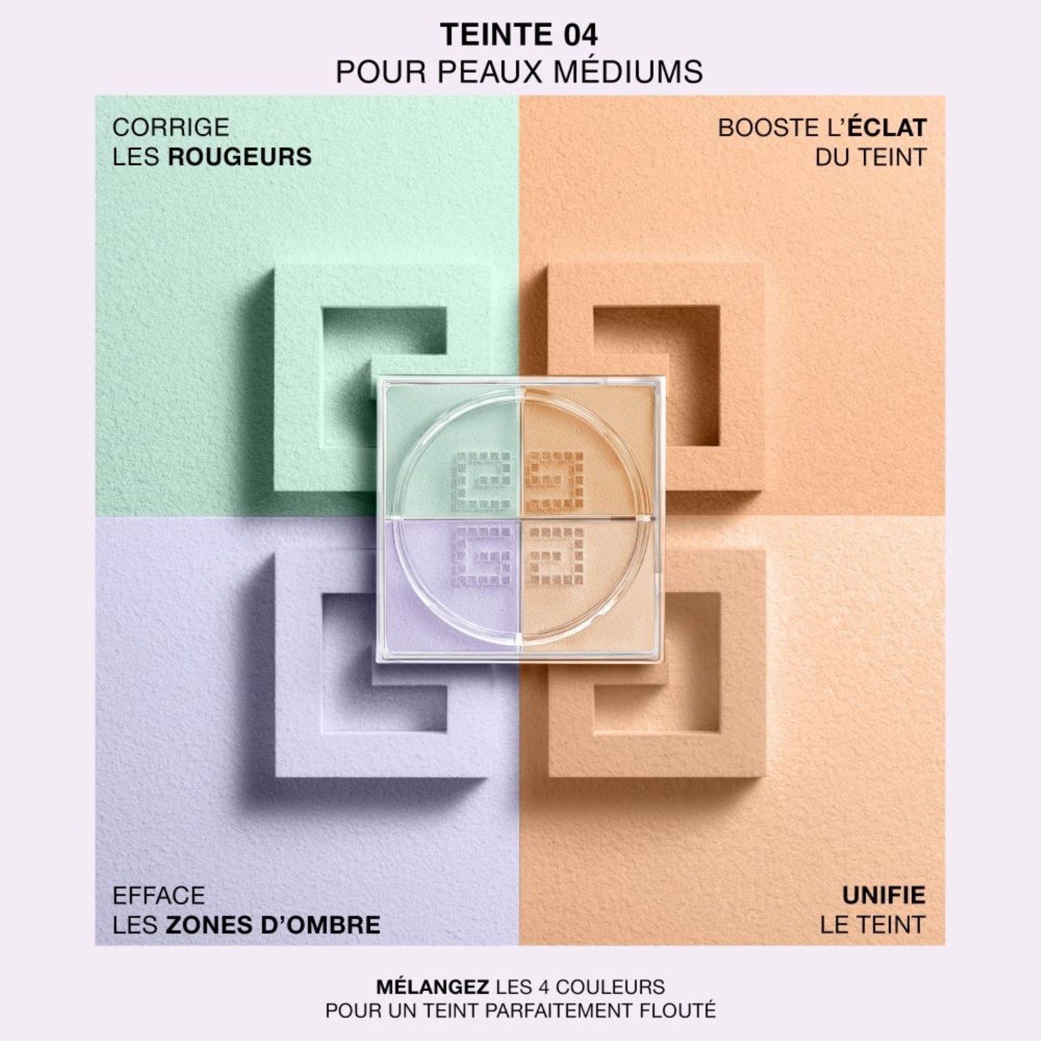 Givenchy Poudre Libre 4 Couleurs Matifiante, Correctrice et Lumineuse