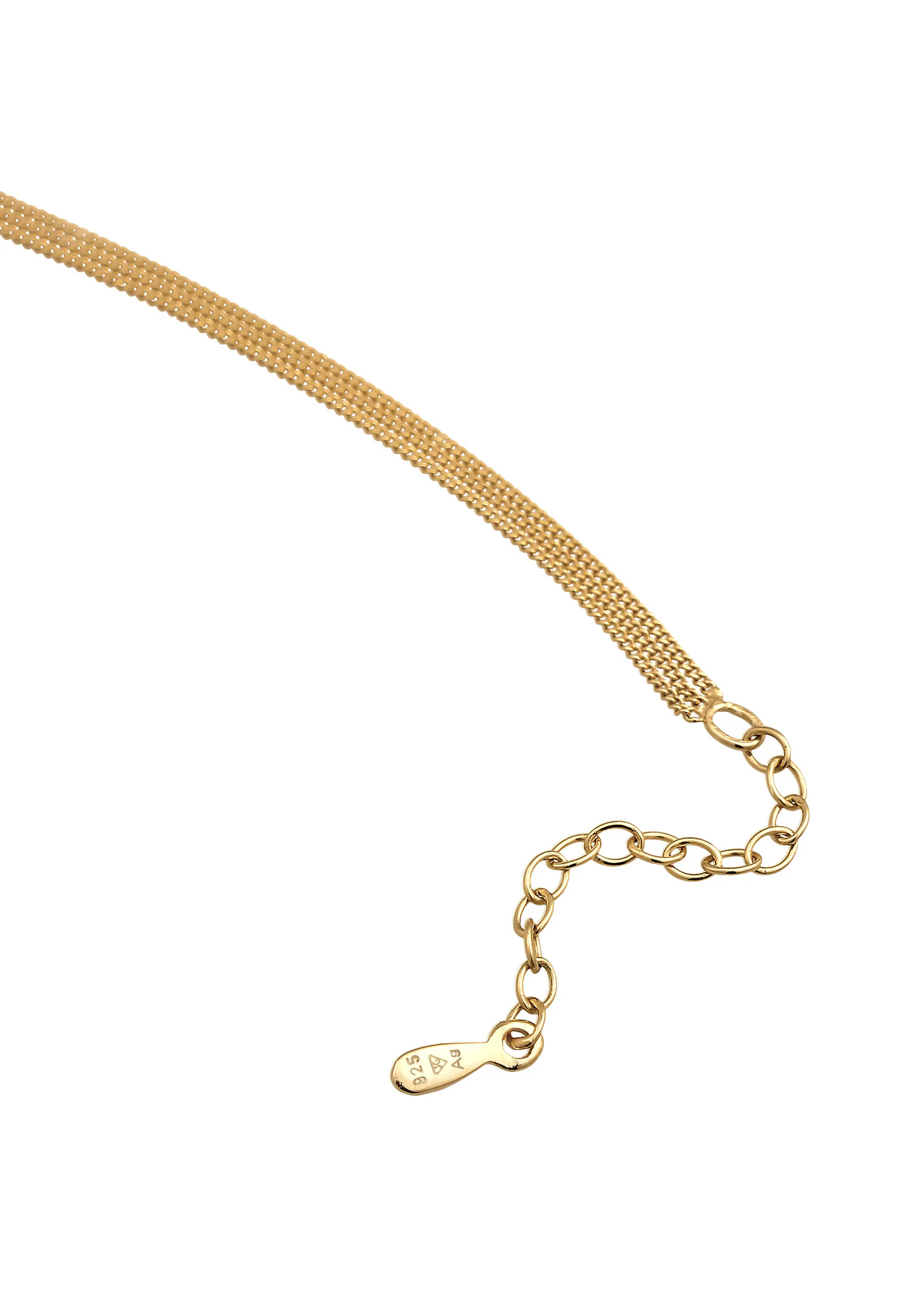 Elli Femmes géo cercle bâton Layer avec cristaux en argent sterling 925