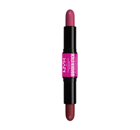 NYX Professional Makeup Wonder Stick dwustronny róż do policzków 04 Deep Magenta   Ginger 2 × 4 g