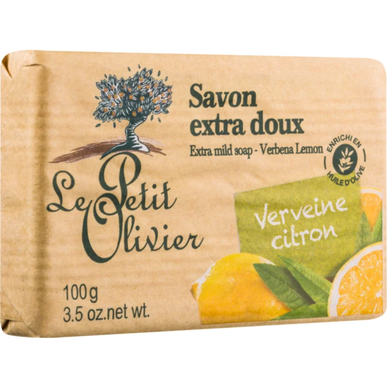 Le Petit Olivier gaivinantis kietasis muilas su verbenomis ir citrina 100 g 100 g