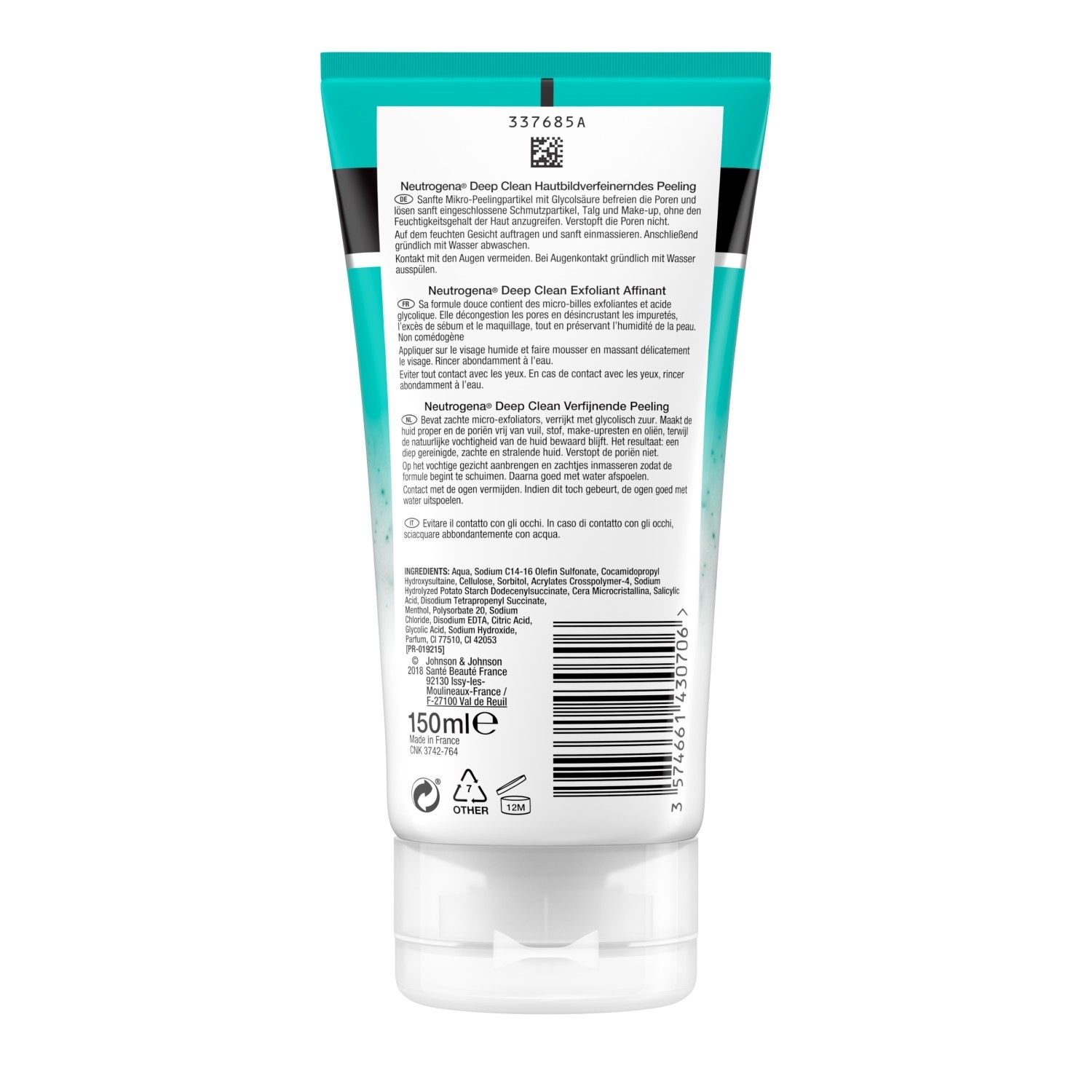 Neutrogena piling za lice dubinski čisteći piling za rafiniranje kože - 150 ml