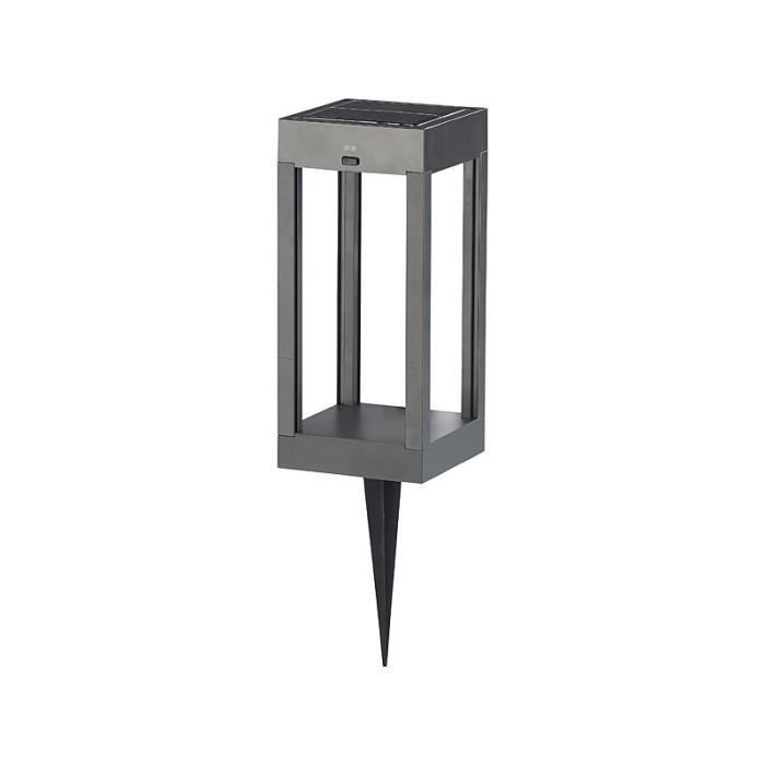 Lanterne solaire d'extérieur - LUNARTEC - LED RGB - 80 lm - Télécommande - Jardin - Métal, Plastique