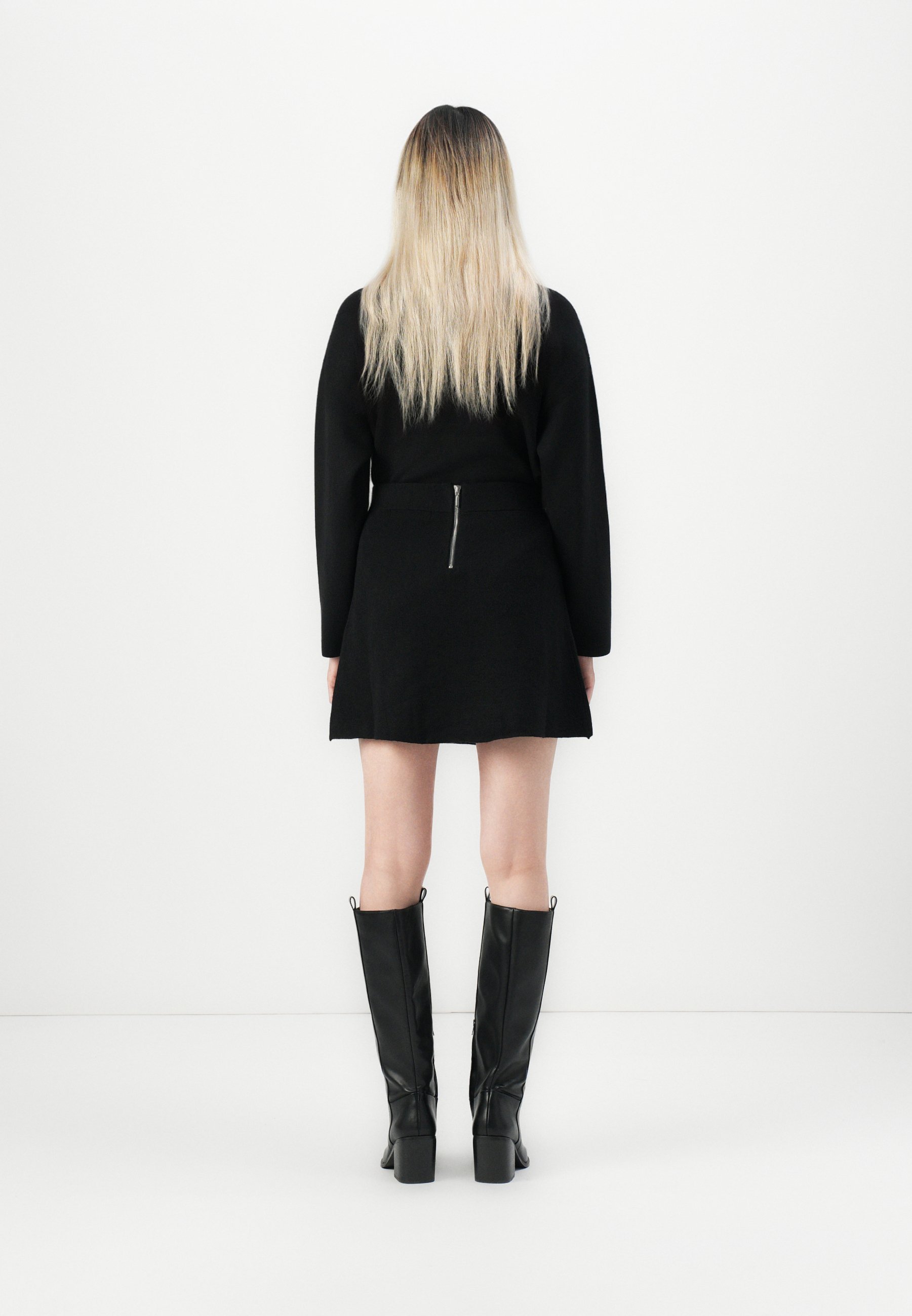 Vero Moda VMSABA SKATER - A-line skirt - black