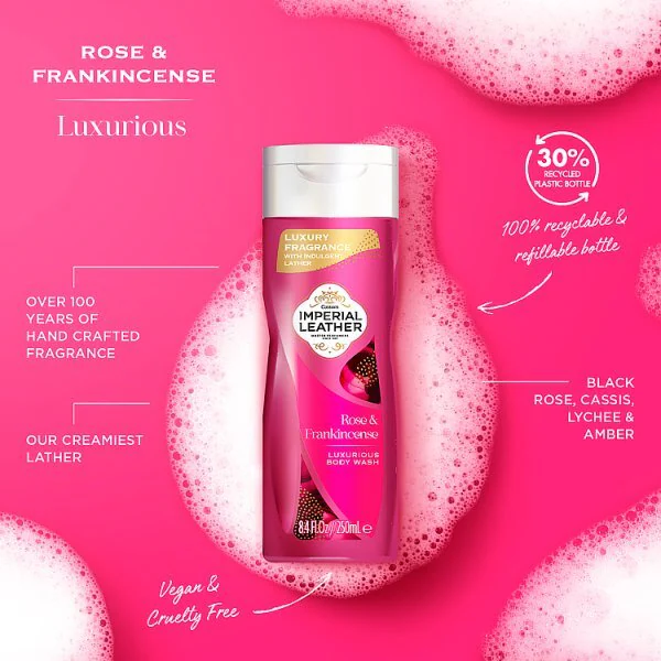 Gel de duș Imperial Leather cu trandafir și tămâie 250 ml