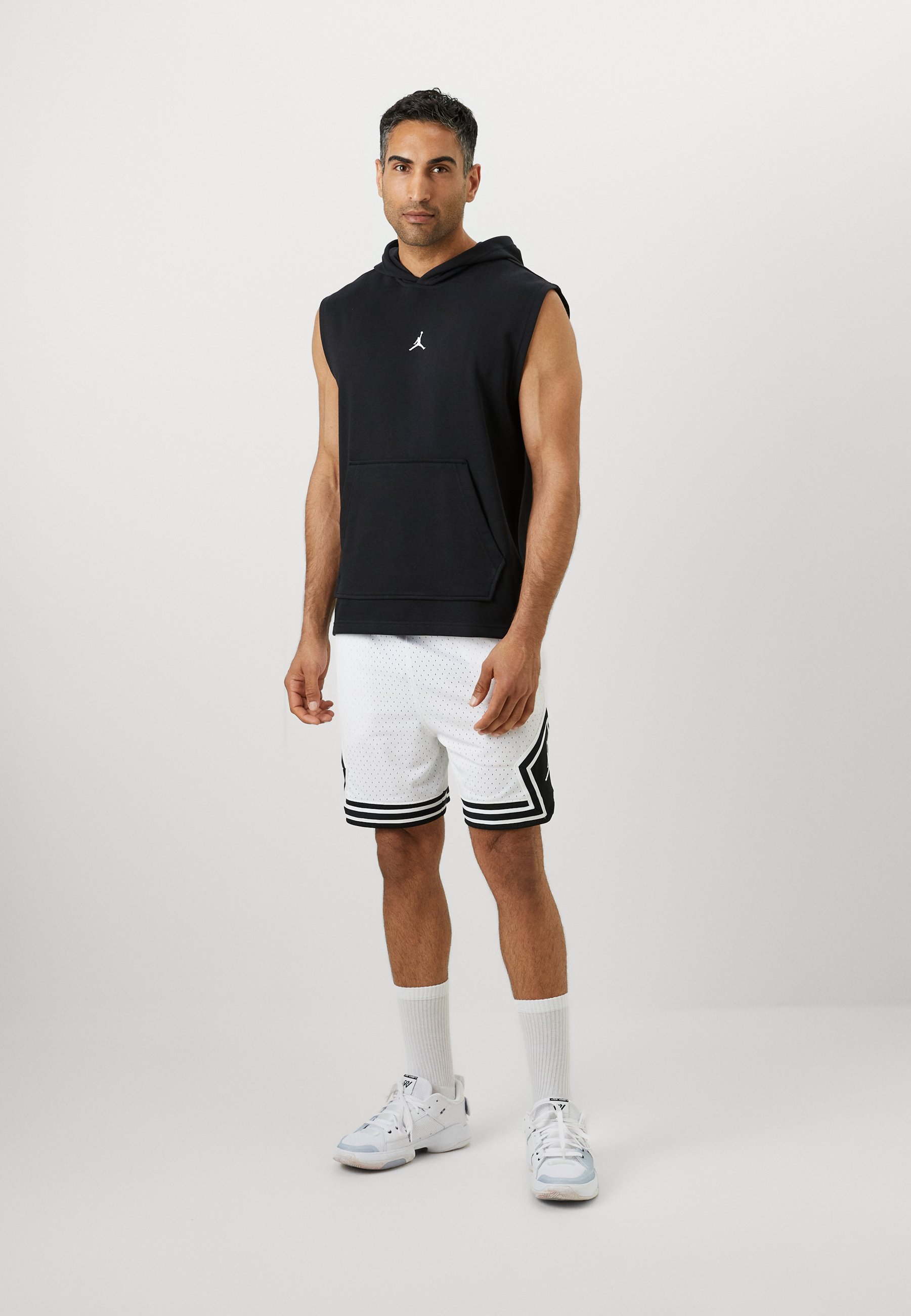Felpa senza maniche Jordan SPORT CROSSOVER - Felpa con cappuccio - nero/bianco