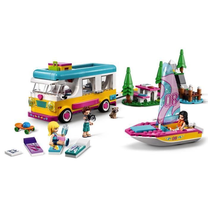 LEGO® 41681 Vrienden Boskampeer- en Zeilbootavonturenset met speelgoedboot en wasbeerfiguur