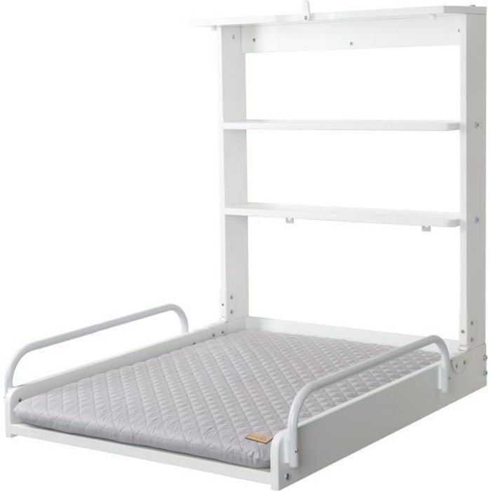 Cambiador mural - 66 x 76,5 x 79 cm - ROBA - Plegable - Blanco
