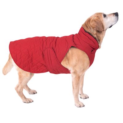 Gesteppter Hundemantel - Rot