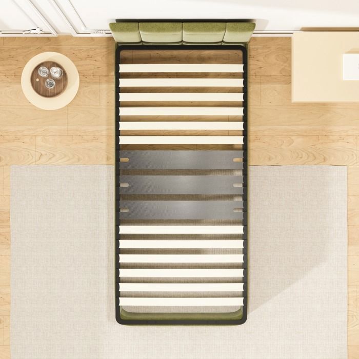 Bedbodem van 90x190 cm met 15 latten van natuurlijk populierenhout, snelmontage - DEWINNER