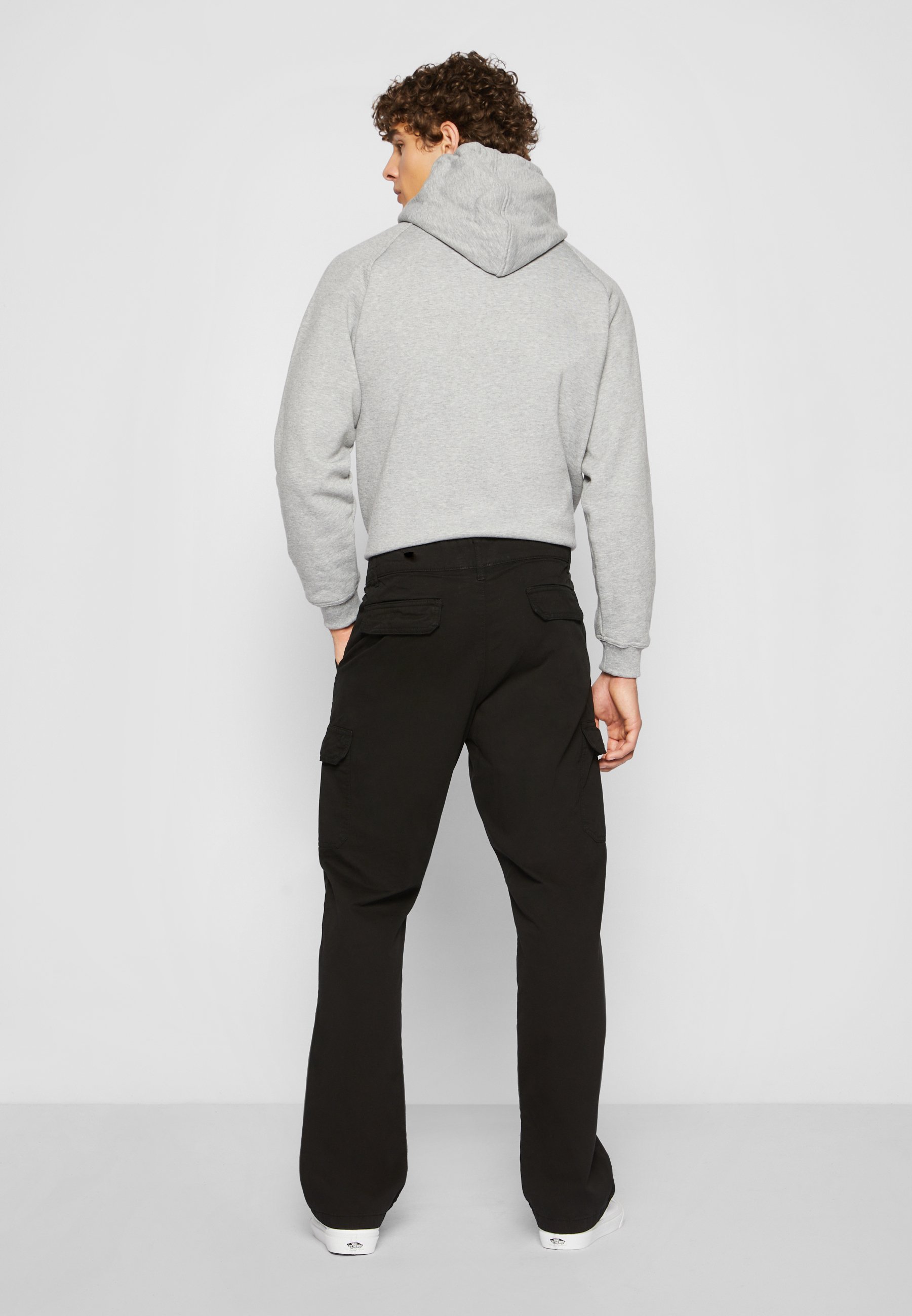 Urban Classics rechte pijpen - cargobroek - zwart