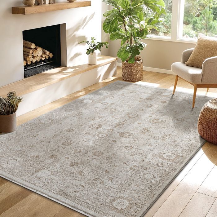 Alfombra Nuvra – Alfombra moderna para salón/dormitorio, suave y mullida, fácil de cuidar, color beige, 160 x 230 cm, D43