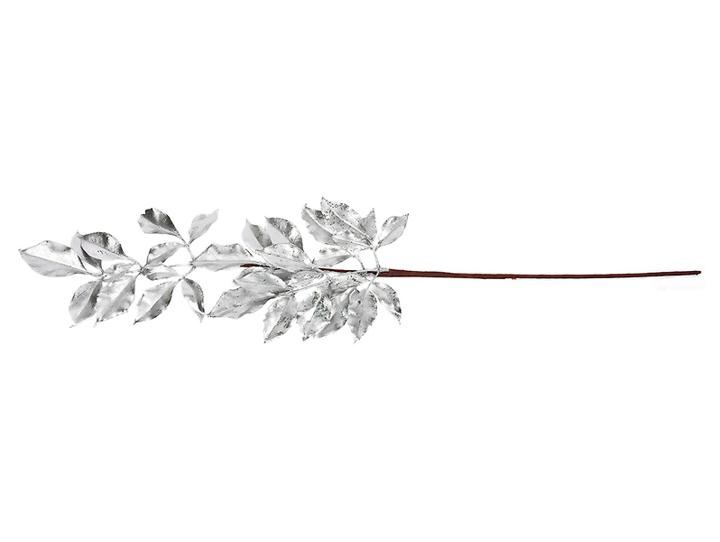 Gałązka ozdobna 70 cm srebrna