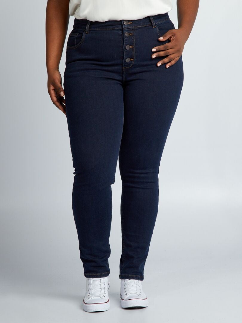 Pantalones ajustados elásticos - 5 bolsillos - L30 - AZUL