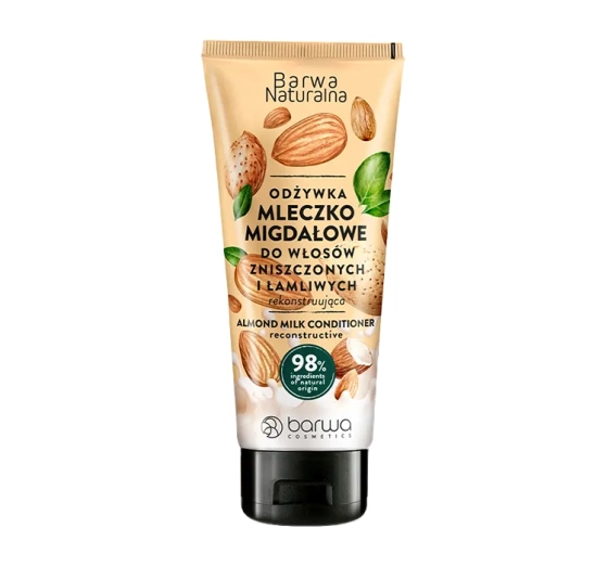 Barwa Naturalna odżywka do włosów zniszczonych i łamliwych Mleczko Migdałowe 200 ml