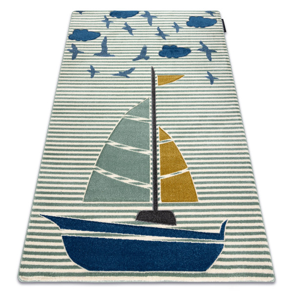 Dywan PETIT SAIL łódka, żaglówka zielony 160x220 cm