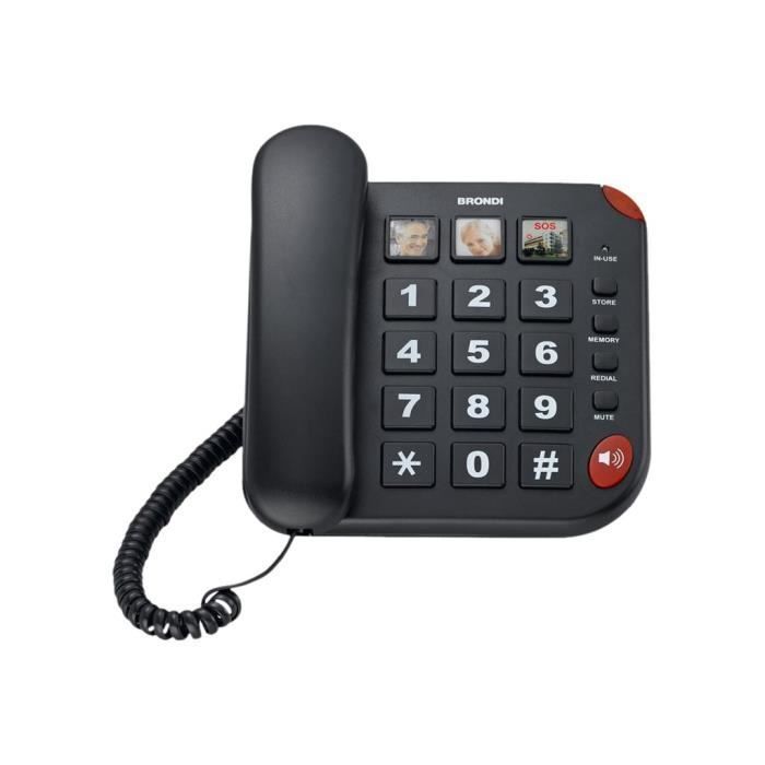 Brondi BRAVO 15 Black Corded Telephone