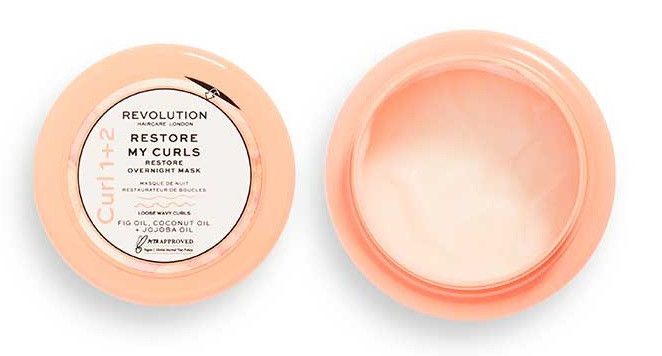 „Restore My Curls“ atkuriamoji naktinė kaukė – garbanotiems plaukams 1 2 Plaukų kaukės