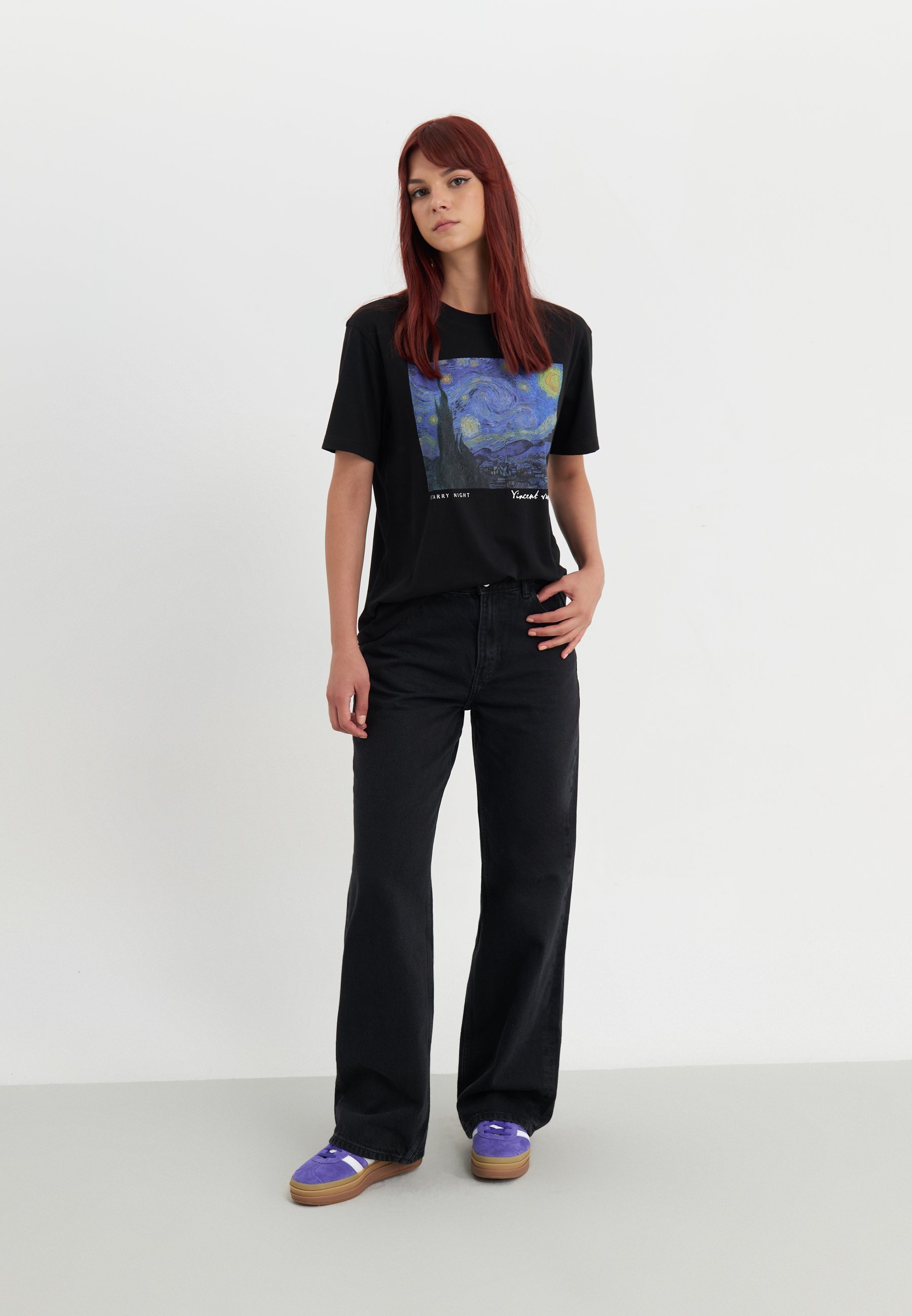 Even&Odd Print T-shirt - zwart