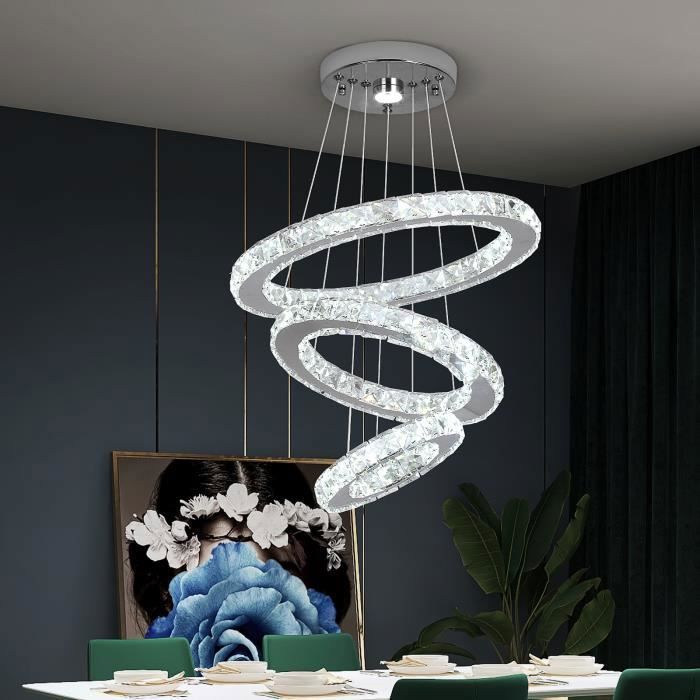 Lampe pendante moderne Luxury Big Crystal LED Chandelier Home Appliance Decorate Lustre Hanging Fixture Ceiling Lamp Living Room