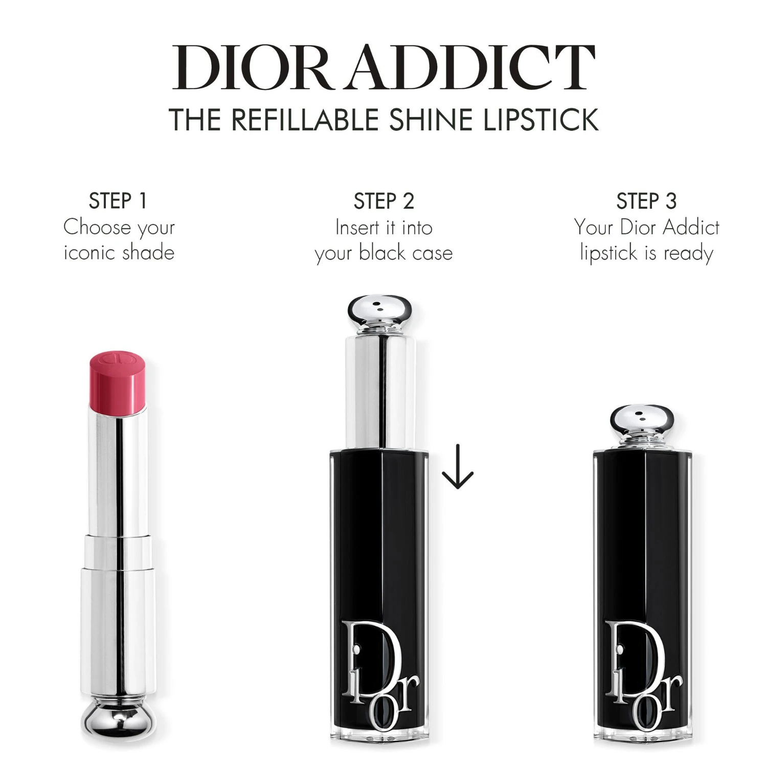 DIOR Rouge à lèvres brillant - Couleur intense - 90 % d'ingrédients d'origine naturelle