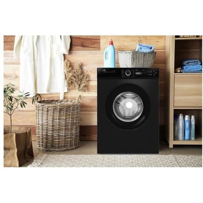 Front-loading washing machine - Freestanding - CONTINENTAL EDISON - CELL812IBP - 8 kg - Induction - 60 cm - 1200 rpm - Matte black