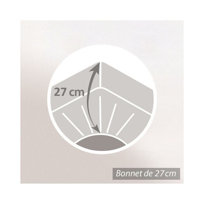 ALPES BLANC - Protector de colchón impermeable de forro polar, estilo sábana bajera, 140x190 cm