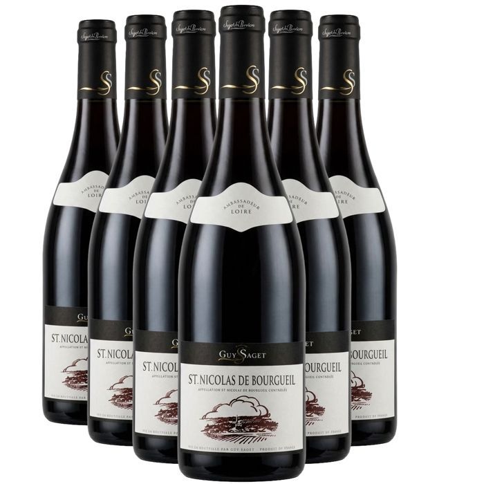 Guy Saget Saint-Nicolas-de-Bourgueil 2024 - Punaviini Loiren laaksosta (6x75cl)