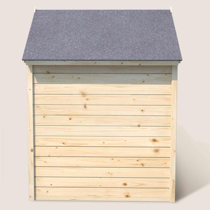 Cabane enfant en bois non traité - JARDIPOLYS - Playhouse Alpaga - Avec pergola - Dimensions 245 x 128 x 162 cm