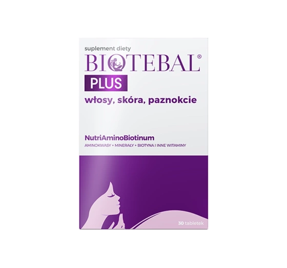 Biotebal Plus włosy, skóra, paznokcie suplement diety 30 tabletek