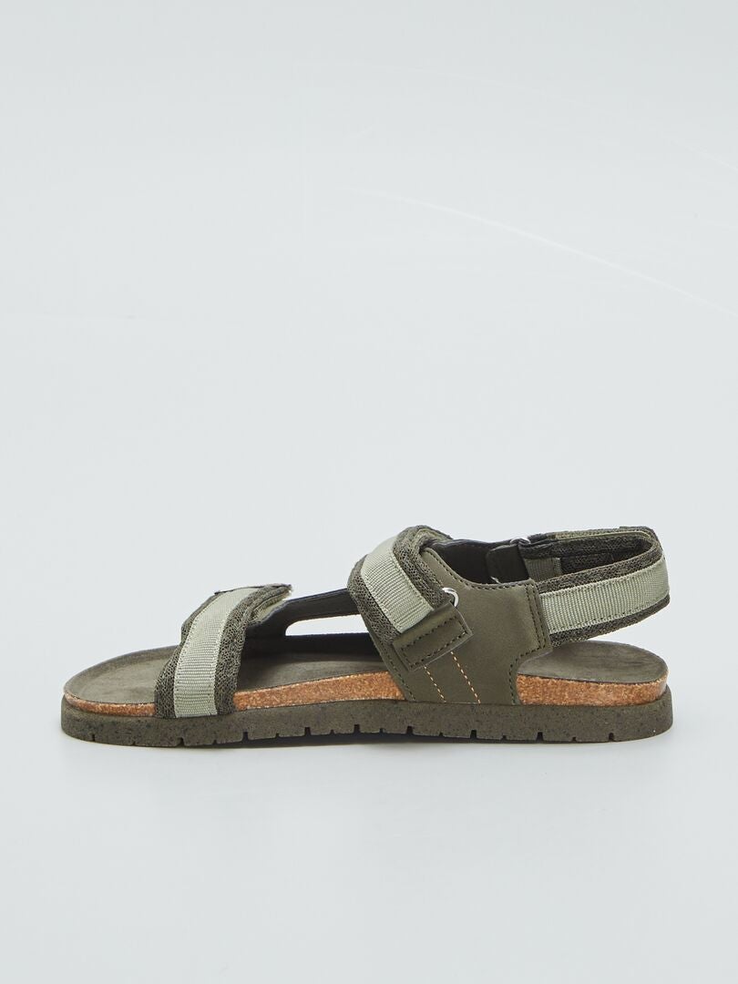Sandalias para caminar con cierre de velcro - CAQUI